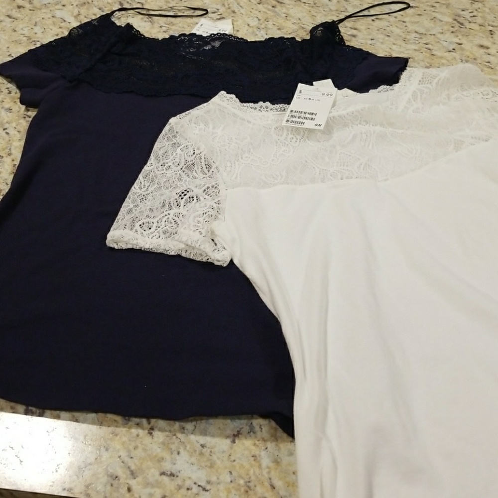 H & M lace t-shirts